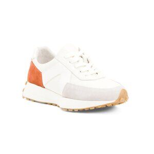 GELATO Burnt Orange Leather Freelance Trainers